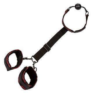 CalExotics – Scandal – Breathable Ball Gag with Cuffs – Red