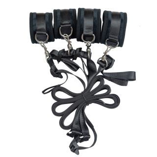 Punishment - 5-Piece Bed Restraint Kit – Black