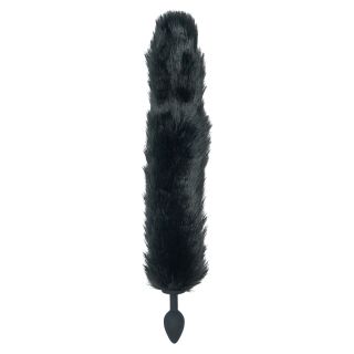 Punishment - Fox Tail Silicone Anal Plug – Black 