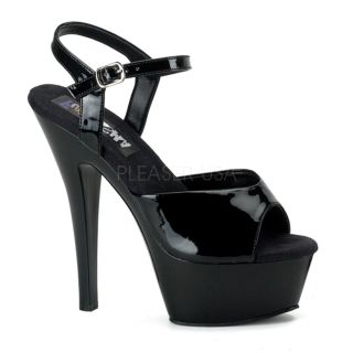 6 inch Spike Heel Juliet Platform Shoes - Black - Size 10