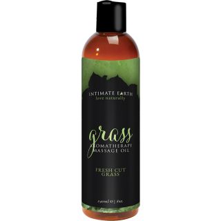 Intimate Earth - Aromatherapy Massage Oil - 8 oz - Fresh Cut Grass