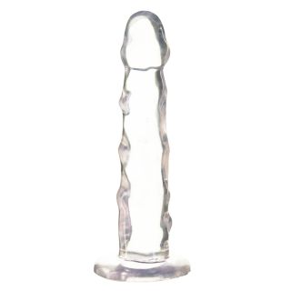 Pure Love® - Dildo with Ultra-Raised Ridges & Suction Cup - Clear - 7 In.