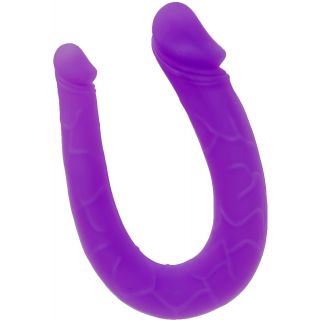 Silicone Mini Double Penetration Dildo - Purple