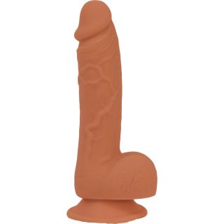 BMS - Addiction - STEVEN - 7.5" Silicone Dildo - Caramel