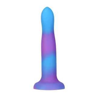 BMS - Rave by Addiction - 8" Glow in the Dark Dildo - Blue Purple