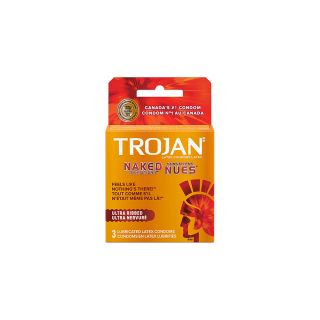 Trojan Ultra Ribbed Naked Sensations Condoms - 3 Pack