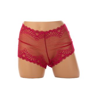 Popsi Lingerie – Lace Cheeky Panty – Burgandy – One Size