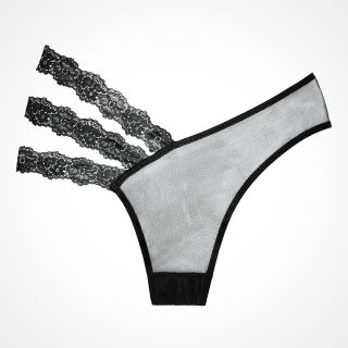 Allure Wild Orchid Sheer Panty – One Size Fits Most - Black