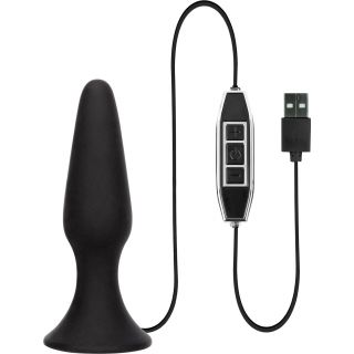 Anal Revolution USB Vibrating Butt Plug - Black