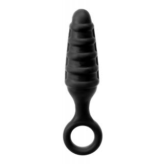 Ass Cork 4 inch Butt Plug - 100% Silicone - Black