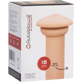 Autoblow 2 Reusable Mouth Sleeve - Size B - Beige