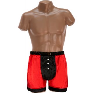 Sexy Velvet Boxer for Him - Red - LXL