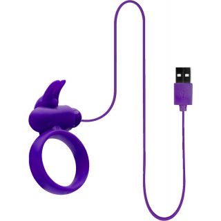 Buckle Up Silicone Cock Ring with Clitoris Stimulator - Purple