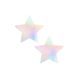 Neva Nude™ - Nipztix Nipple Pasties – Star – Silver