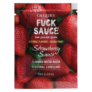 CalExotics – Fuck Sauce – Water-Based Personal Lubricant – Strawberry – Sachet -  0.08 fl.oz