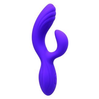 CaleXOtics – Stella – Liquid Silicone - “C” Curve Vibrator - Purple