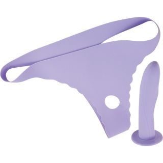 Couture Collection Venus Harness & Dildo Probe - Plus Size - Purple