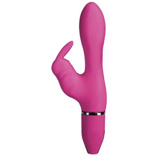 Crazy Performer 7" Waterproof Silicone Smooth Rabbit Vibrator - Pink