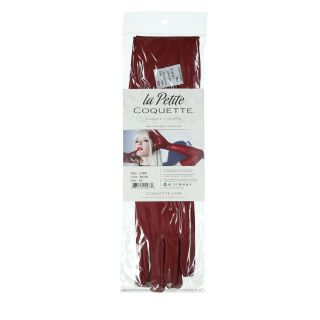 La Petite Coquette – Wet Look Gloves – Merlot