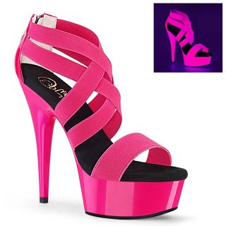 Pleaser - Delight 6” Platform Heel – Neon Pink