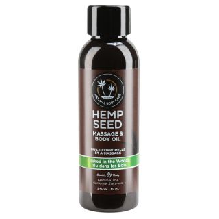 Earthly Body Hemp Seed Massage & Body Oil Naked in the Woods