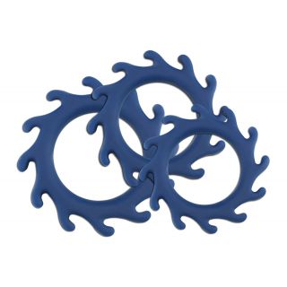 Enhance - 3 Silicone Cock Rings - Blue