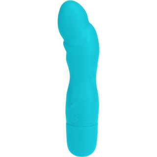 First Night Silicone Vibrator with Ripples - Blue