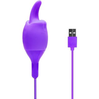 Hands On 4" Silicone Flicking Tongue USB Vibrator - Purple
