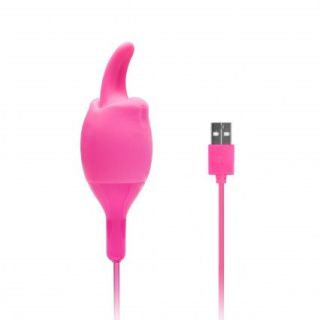 Hands On 4" Silicone Flicking Tongue USB Vibrator - Pink
