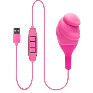 Hands On 2" Textured Silicone USB Vibrator - Pink