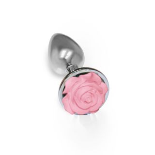 Icon Brands – Silver Starter Butt Plug - Pink Rose