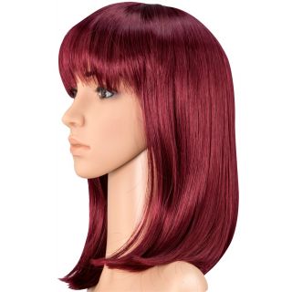 Incognito Costume Wig - Star - Burgundy Wine