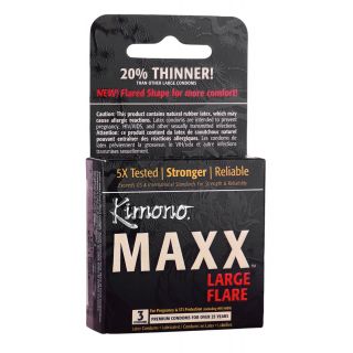 Kimono - Maxx Large Flare Condoms - 3 Pack