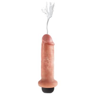 King Cock 6 Inch Squirting Dildo - Beige