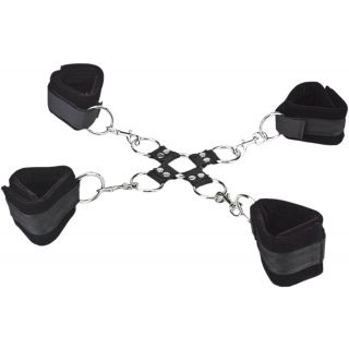 Lux Fetish – 5 Piece Hogtie Bondage Set - Black