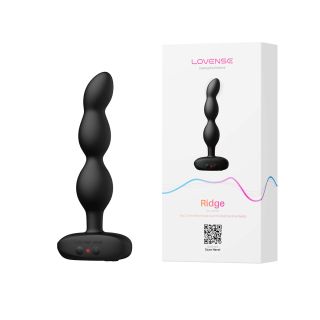 Lovense - Ridge Vibrating / Rotating Anal Beads – Black