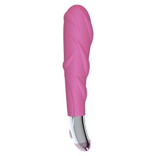 Mae B Lovely Vibes Laced Textured Soft Touch Vibrator - Pink