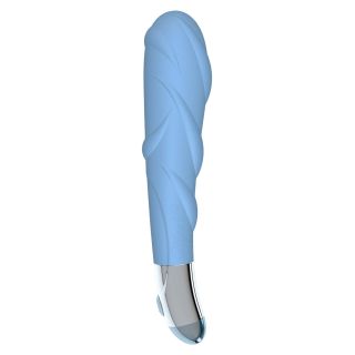 Mae B Lovely Vibes Laced Textured Soft Touch Vibrator - Blue