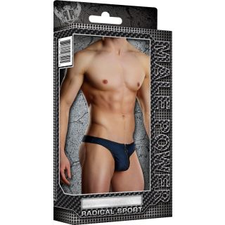 Male Power Radical Sport Zipper Thong - Grey - LXL