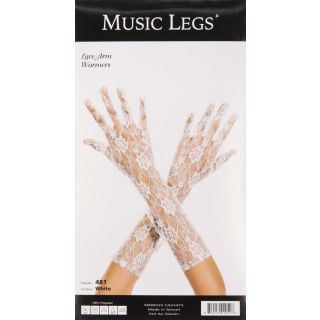 Music Legs Arm Warmers- Lace - White - OS