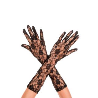 Music Legs - Lace Arm Warmer Gloves - Black - OS