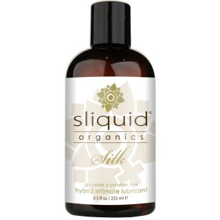 Sliquid Organics Silk – Aloe Silicone Based Hybrid Lubricant – 8.5 oz/255 ml