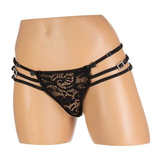 G World Intimates – Bling & Lace Panty – Black – One Size