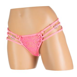 G World Intimates – Bling & Lace Panty – Pink – One Size