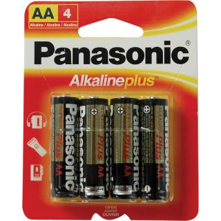Panasonic Alkaline Plus AA Batteries - 4 Pack