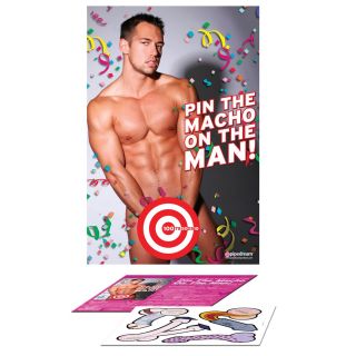 Pin the Macho on the Man - Party Game