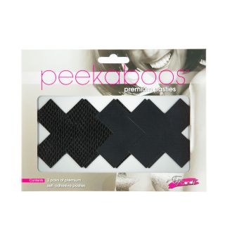 Peekaboos – X Nipple Covers – Black