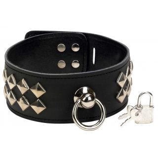 Punishment - Black Studded Collar