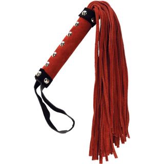 Punishment  - Large Whip with Studs - BDSM Toy - Red