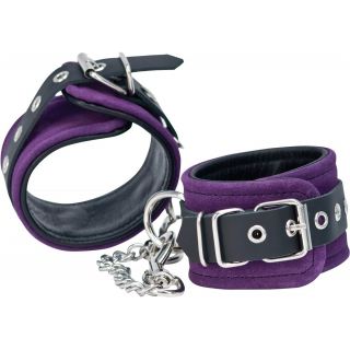 Punishment - Purple Suede Bondage Ankle Cuffs